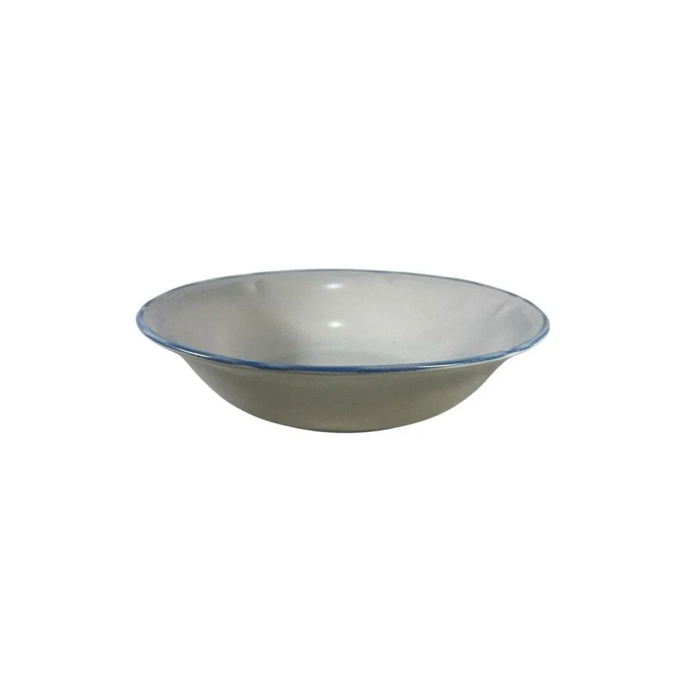 Macy’s The Cellar Odette 9.5” Serving Bowl White Blue Stoneware Replacement